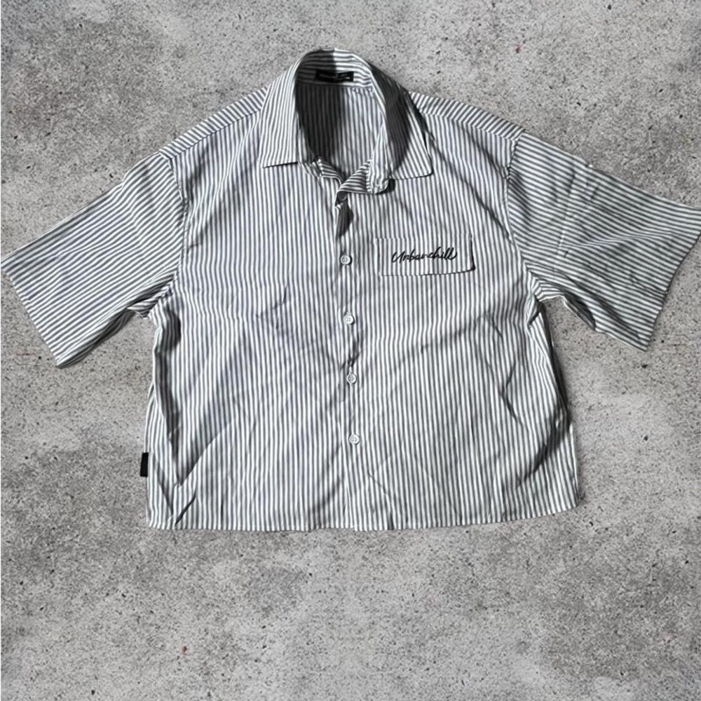 NFINITY Black and White Striped Men's Shirt